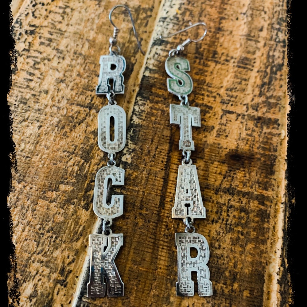 Sterling .925 Rock Star dangle earrings